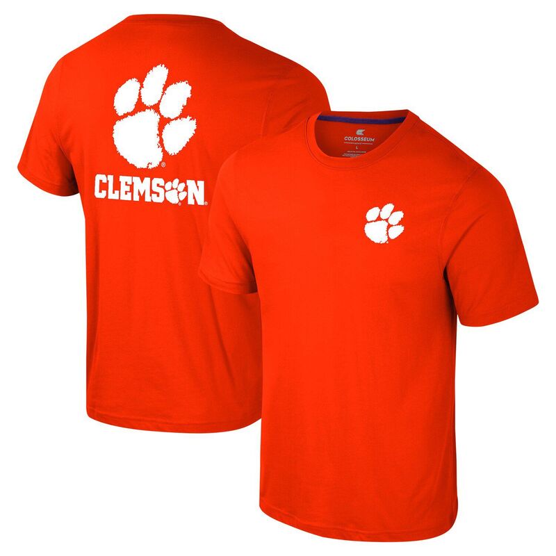 コロシアム メンズ トップス Tシャツ ロゴ Men Colosseum Orange Clemson Tigers Logo Lockup 2-Hit Active Blend T-Shirt Clm Orange オレンジ