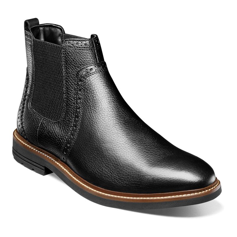 ノンブッシュ メンズ シューズ ブーツ・レインブーツ チェルシーブーツ チェルシー レザー Nunn BushR Otis II Men's Leather Chelsea Boots Black Tumbled ブラック|ReVida 店