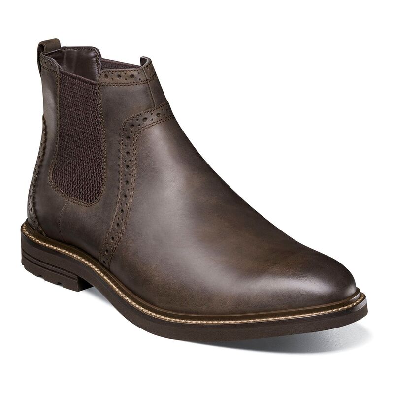 ノンブッシュ メンズ シューズ ブーツ・レインブーツ チェルシーブーツ チェルシー レザー Nunn BushR Otis II Men's Leather Chelsea Boots Brown Crazy Horse ブラウン|ReVida 店