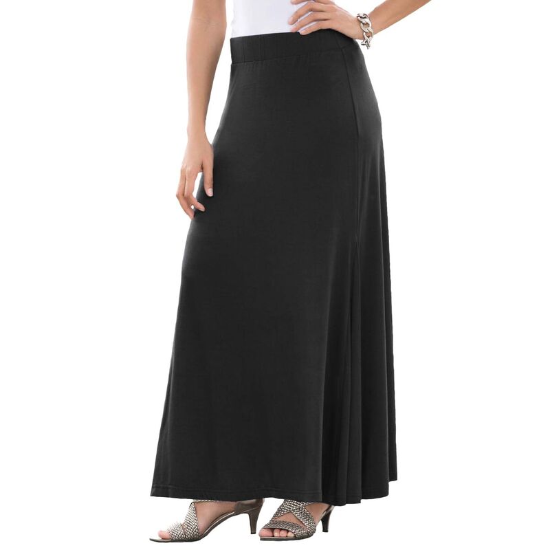 ジェシカロンドン レディース ボトムスカート プラスサイズ ニット マキシ Jessica London Women's Plusizeveryday Stretch Knit Maxi Skirt Black ブラック