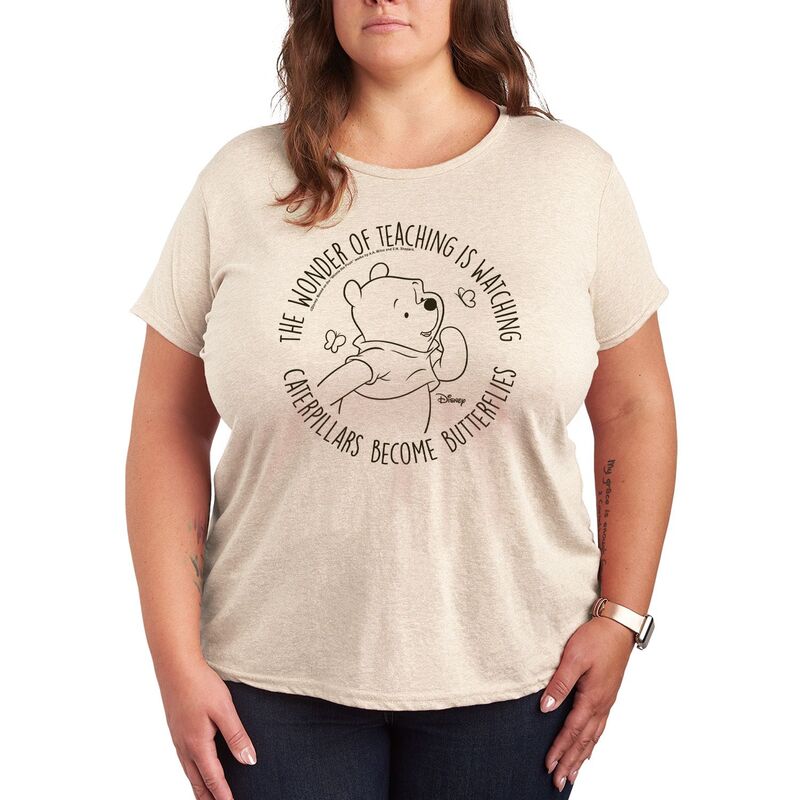 ディズニー レディース トップス Tシャツ グラフィック Disney's Winnie The Pooh Teachingraphic Tee Beige ベージュ