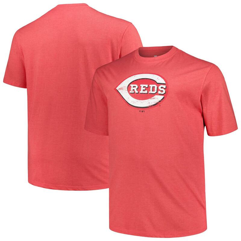 プロファイル メンズ トップス Tシャツ トール ロゴ Men's Profile Heathered Cincinnati Reds Big & Tall Weathered Logo T-Shirt Red レッド|ReVida 店