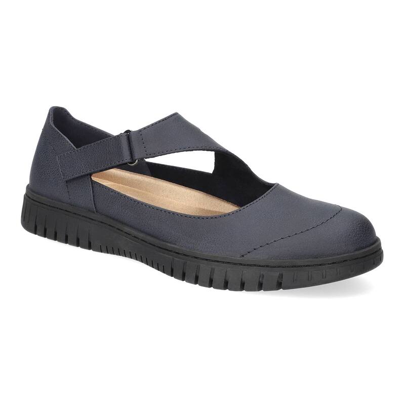 イージーストリート レディース シューズ サンダル Easy Street Joyful Women's Mary Jane Flats Navy ネイビー