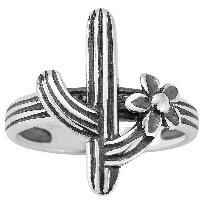 Sunkissed Sterling レディース アクセサリー リング Sunkissed Sterling Rhodium Over Sterling Silver Cactus Ring Silver Tone シルバー