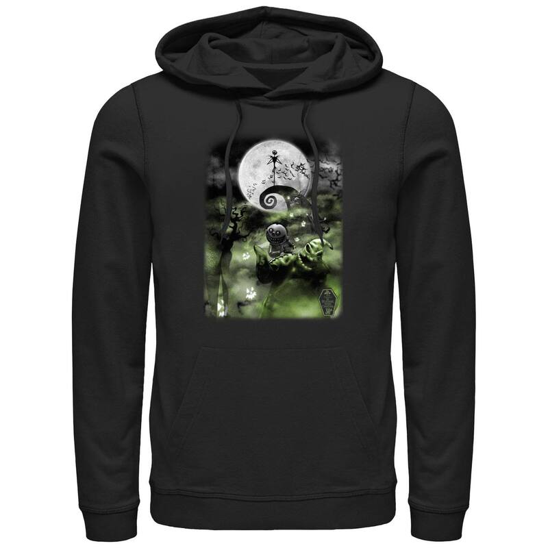 ディズニー メンズ トップス Tシャツ パーカー グラフィック Disney's The Nightmare Before Christmascary Night Men's Graphic Hoodie Black ブラック