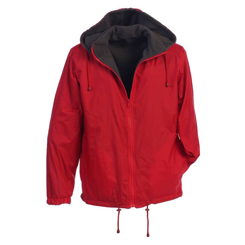 ジョベルティ メンズ アウター ジャケット・ブルゾン フリース Gioberti Men's Reversible Rain Jacket With Polar Fleece Lining Red Charcoal チャコール｜ReVida 店