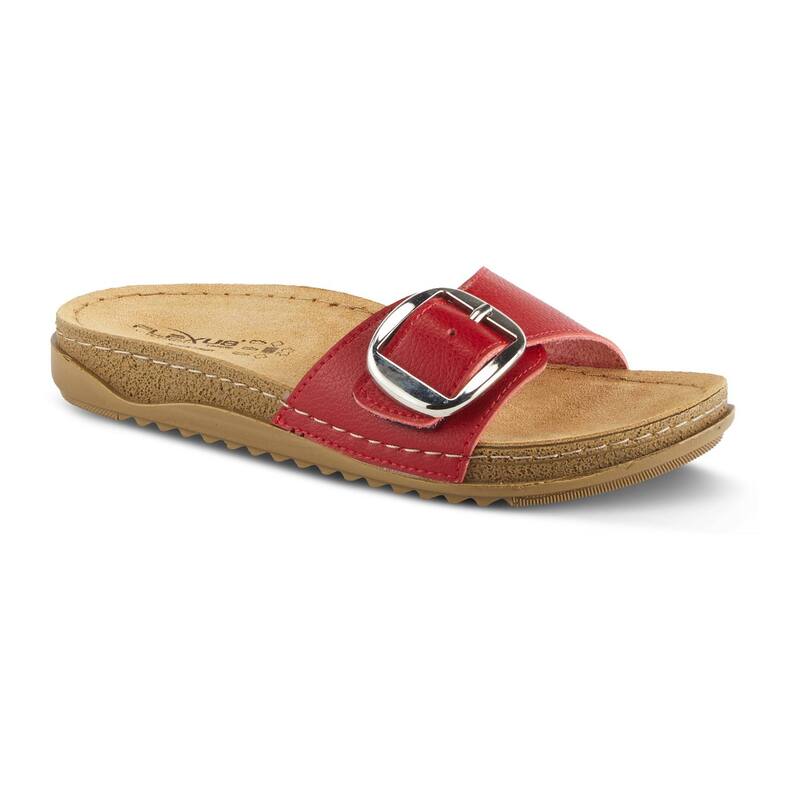 フレクサス レディース シューズ サンダル Flexus by Spring Step Baronca Women'slide Sandals Red レッド｜ReVida 店
