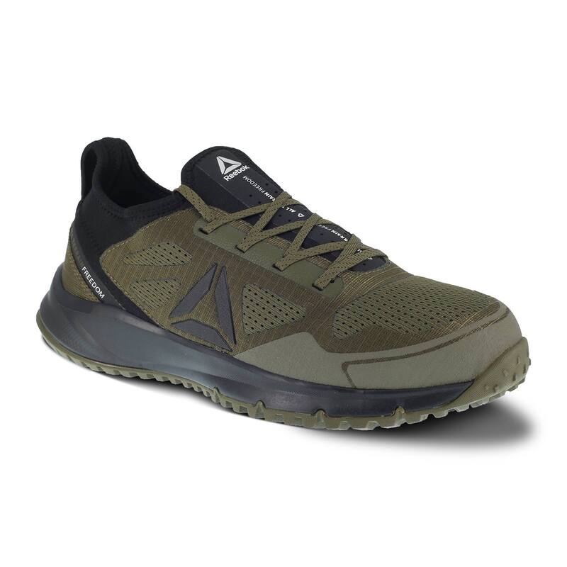 リーボック メンズ シューズ ブーツ・レインブーツ Tシャツ Reebok Work All Terrain Menteel Toe Shoes Green グリーン