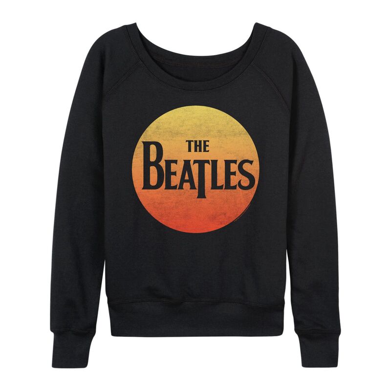 アニメキャラクター レディース トップス Tシャツ パイル スウェット Licensed Character Women's The Beatles Rock Lightweight French Terry Sweatshirt Black ブラック