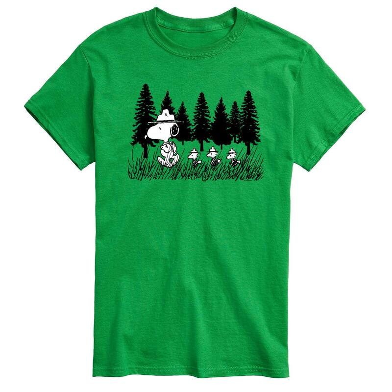 アニメキャラクター メンズ トップス Tシャツ トール グラフィック Licensed Character Big & Tall Peanuts Beagle Scouts Trooping Alongraphic Tee Green グリーン