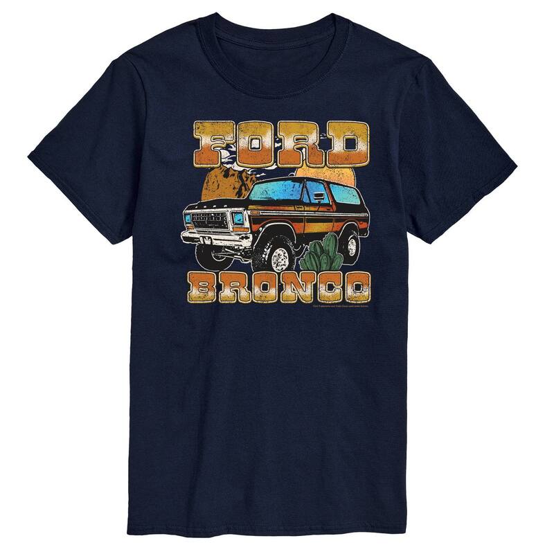 アニメキャラクター メンズ トップス Tシャツ ヴィンテージ トール グラフィック Licensed Character Big & Tall Ford Vintage Bronco Desert Graphic Tee Navy ネイビー
