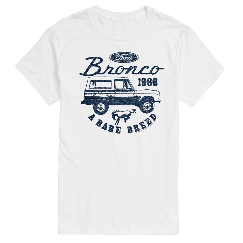 アニメキャラクター メンズ トップス Tシャツ ヴィンテージ トール グラフィック Licensed Character Big & Tall Ford Vintage Bronco Rare Breed Graphic Tee White ホワイト