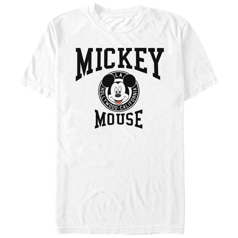 ディズニー メンズ トップス Tシャツ トール グラフィック Disney's Mickey Mouse LA Hollywood California Big & Tall Graphic Tee White ホワイト