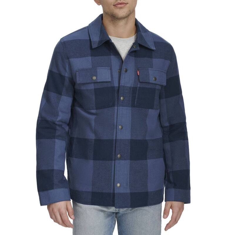 リーバイス メンズ アウター ジャケット・ブルゾン コットン Men's Levi'sR Cotton Plaid Shacket Blue Plaid ブルー