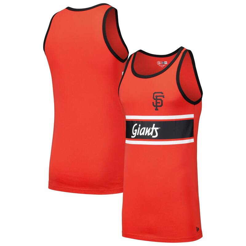 ニューエラ メンズ トップス Tシャツ ジャージー Men's New Era Orange San Francisco Giants Jersey Ringer Tank Top Gnt Orange オレンジ