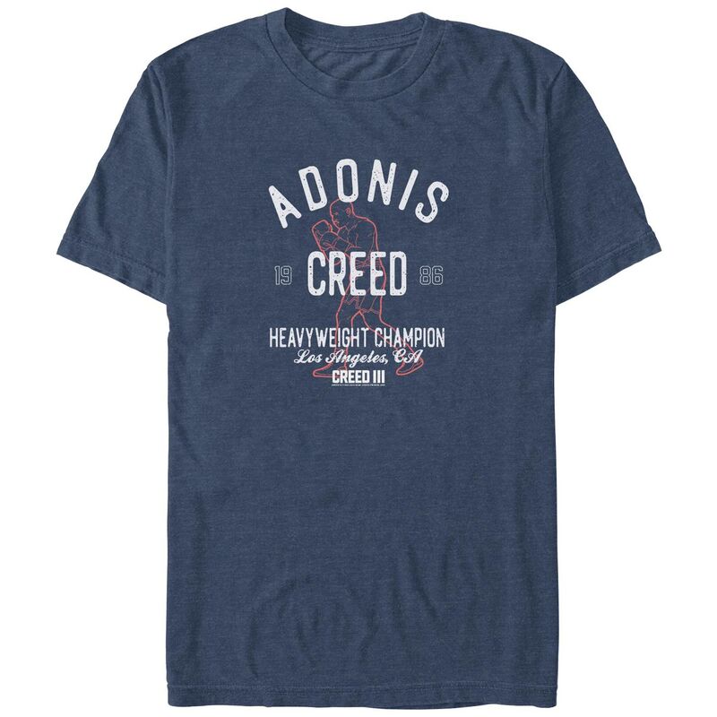 アニメキャラクター メンズ トップス Tシャツ トール グラフィック Licensed Character Big & Tall Creed III Adonis Creed Heavyweight Champion Graphic Tee Navy Heather ヘザー