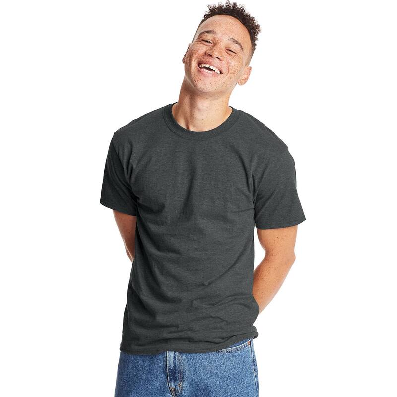 ヘインズ メンズ トップス シャツ Men's HanesR Beefy-T 2-Pack T-Shirt Charcoal Heather チャコール