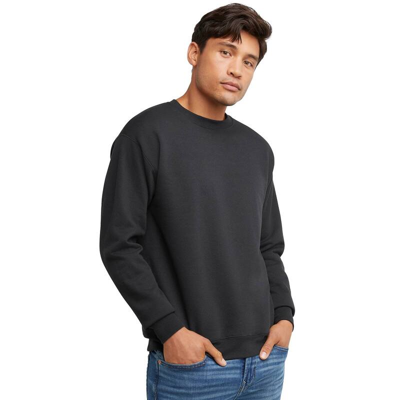 ヘインズ メンズ トップス Tシャツ スウェット フリース Men's HanesR EcoSmart 2-Pack Fleece Sweatshirt Black ブラック