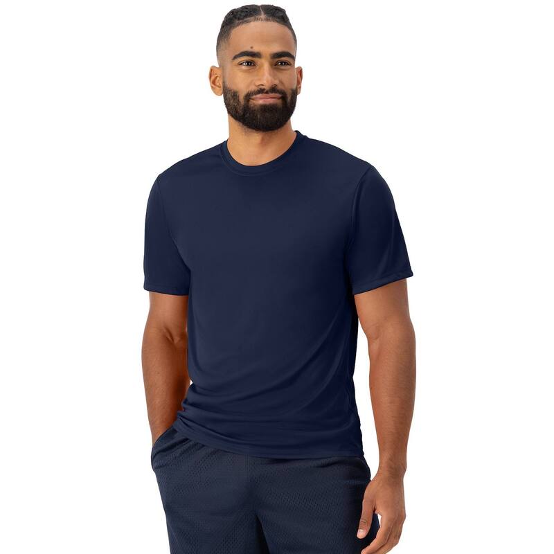 ヘインズ メンズ トップス シャツ Men's HanesR Sport Cool DRI 2-Pack Performance T-Shirt Navy ネイビー