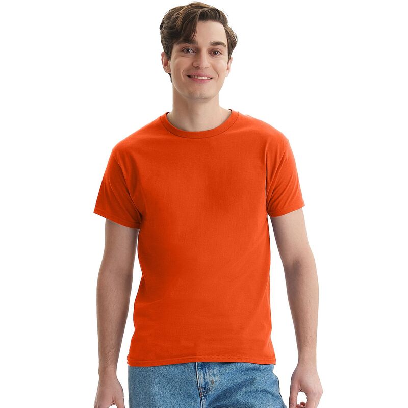 ヘインズ メンズ トップス シャツ コットン Men's HanesR Essentials 4-Pack Cotton T-Shirt Orange オレンジ