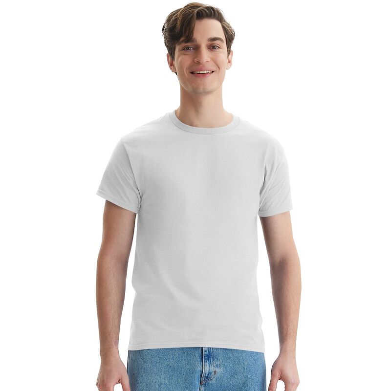 ヘインズ メンズ トップス シャツ コットン Men's HanesR Essentials 4-Pack Cotton T-Shirt White ホワイト｜ReVida 店