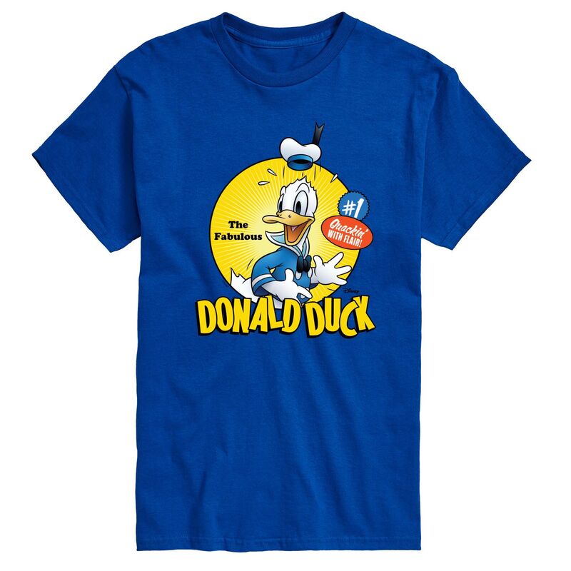 ディズニー メンズ トップス Tシャツ トール グラフィック Disney's Donalduck Big & Tall The Fabulous Graphic Tee Blue ブルー