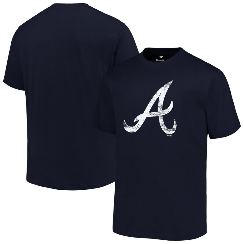 プロファイル メンズ トップス Tシャツ トール ロゴ Men's Profile Navy Atlanta Braves Big & Tall Primary Logo T-Shirt Brv Navy ネイビー｜ReVida 店
