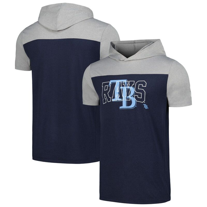 ニューエラ メンズ トップス Tシャツ パーカー Men's New Era Navy Tampa Bay Rays Active Brushed Hoodie T-Shirt Ray Navy ネイビー