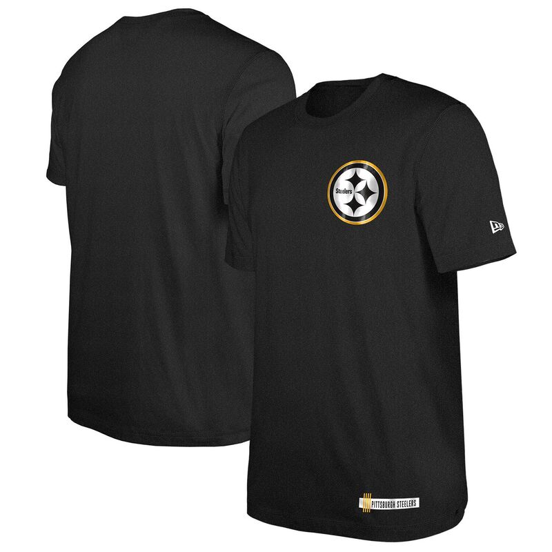 ニューエラ メンズ トップス Tシャツ Men's New Era Black Pittsburgh Steelers 2024 NFL Training Camp T-Shirt Stl Charco ブラック