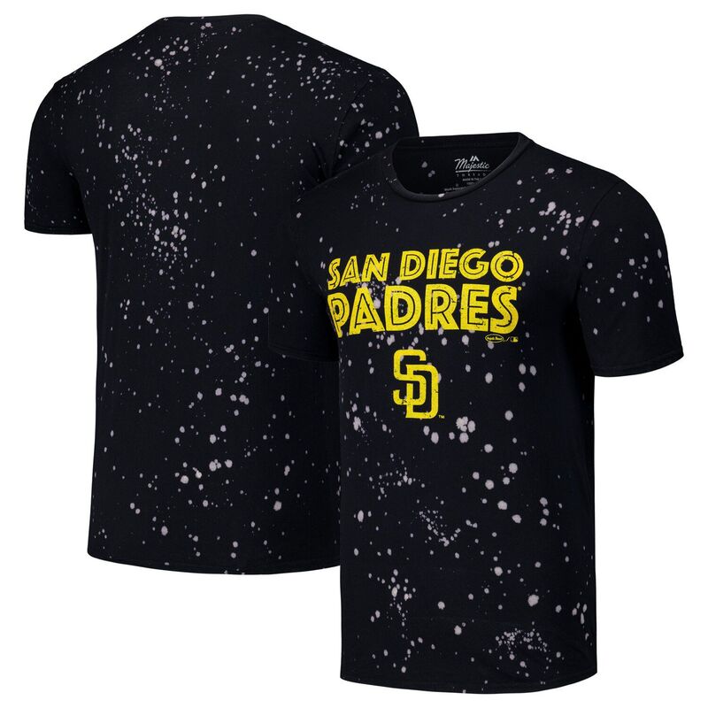 マジェスティック メンズ トップス ティーシャツ Men\u0027s Majestic Threads Black/White San Diego Padresplatter T-Shirt Pad Black 黒いこと メンズファッション-トップス-Tシャツ・カットソー