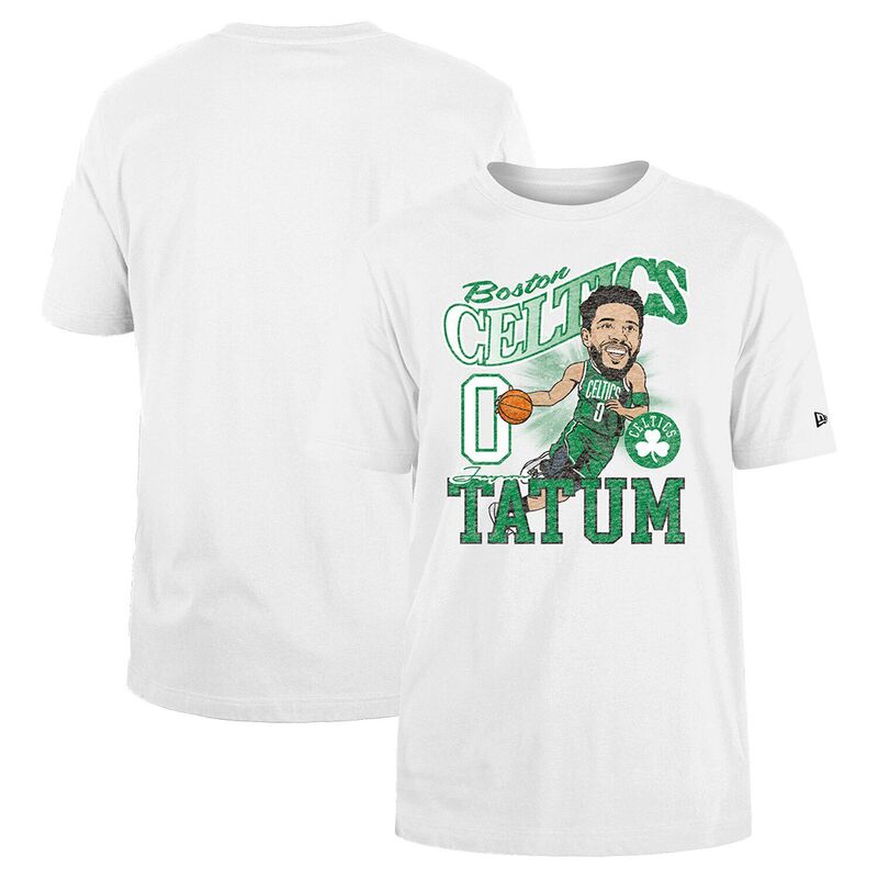 ニューエラ メンズ トップス Tシャツ Men New Era Jayson Tatum White Boston Celtics Caricature Player T-Shirt Cel White ホワイト