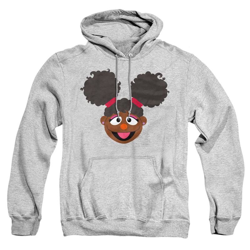 アニメキャラクター メンズ アウター ニット・セーター パーカー Licensed Character Sesame Street Gabrielle Face Adult Pull Over Hoodie Athletic Heather ヘザー｜ReVida 店