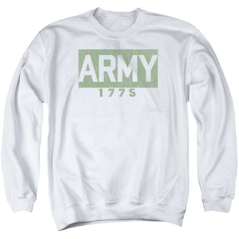 アニメキャラクター メンズ アウター ニット・セーター クルーネック スウェット シャツ Licensed Character U.s. Army Block Adult Crewneck Sweatshirt White ホワイト
