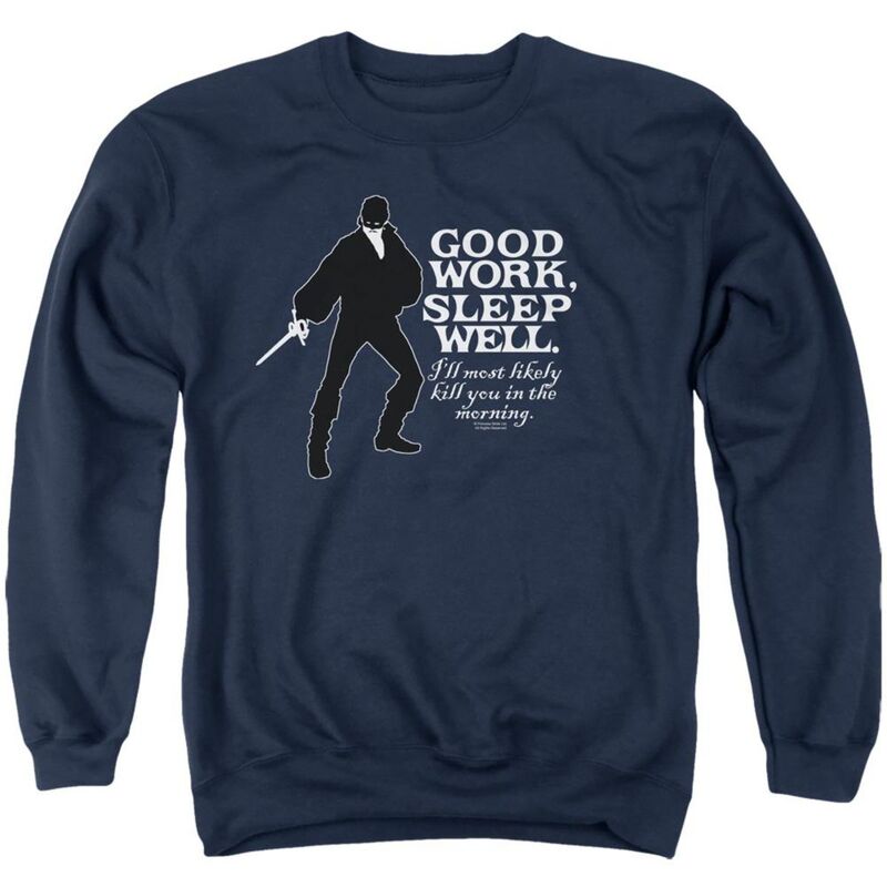 アニメキャラクター メンズ アウター ニット・セーター クルーネック スウェット シャツ Licensed Character Princess Bride Good Work Adult Crewneck Sweatshirt Navy ネイビー