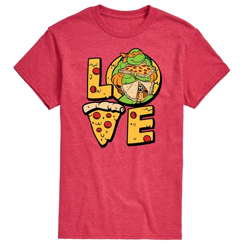 アニメキャラクター メンズ トップス Tシャツ Licensed Character Men's TMNT Love TMNTee Red レッド