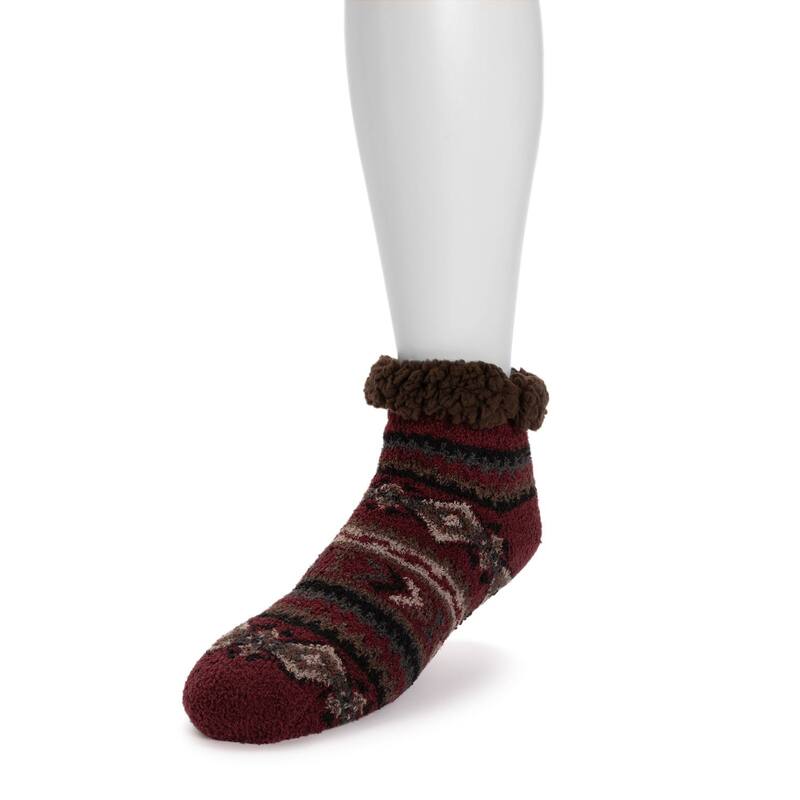 ムクルクス メンズ シューズ サンダル Men's MUK LUKS Refined Cozy Shortie Cabin Socks Oxblood オックスブラッド|ReVida 店