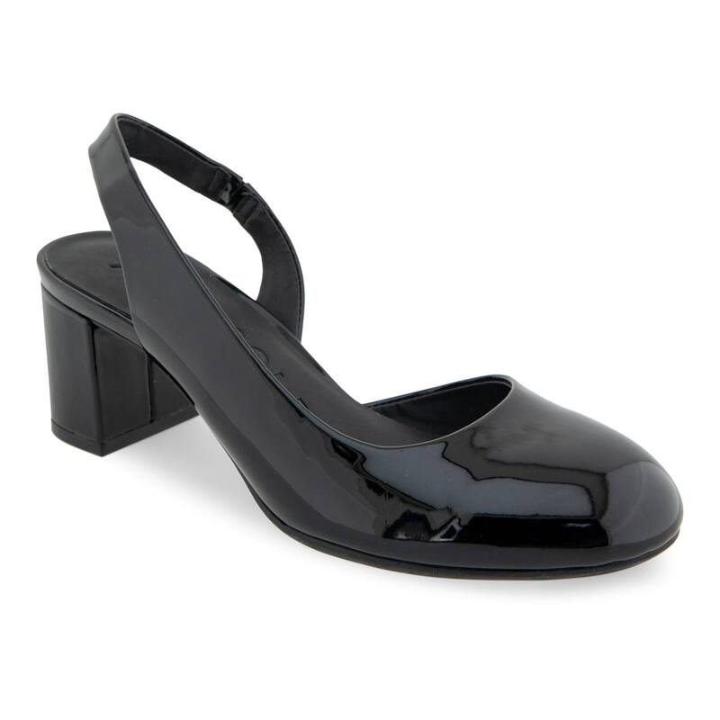 エアロソールズ レディース シューズ パンプス Aerosoles Ice Pop Women'slingback Pumps Black Patent Faux Leat ブラック