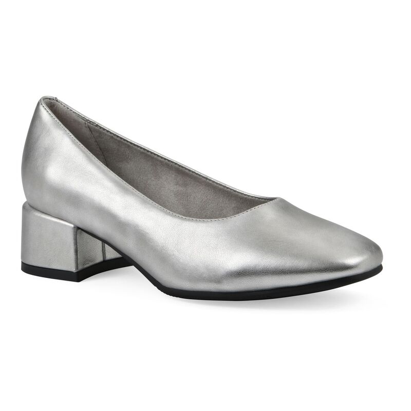 クリフバイホワイトマウンテン レディース シューズ パンプス ヒール Cliffs by White Mountain Quintesa Women's Block Heel Pumpsilver Metallic Smooth シルバー