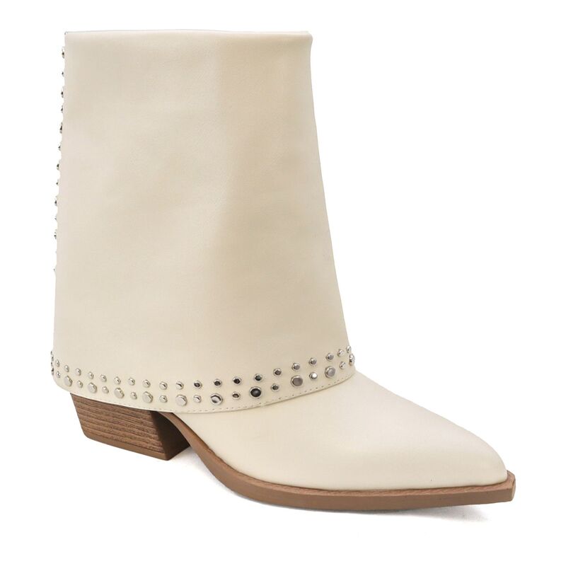 ヨキ レディース シューズ ブーツ・レインブーツ Yoki Gayle Women's Mid Shaft Studded Western Boots Beige ベージュ