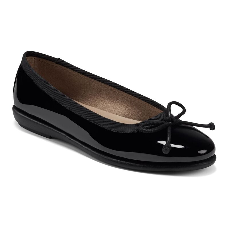 エアロソールズ レディース シューズ サンダル Aerosoles Homebet Women's Ballet Flats Black Patent Pu ブラック