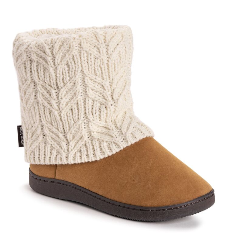ムクルクス レディース シューズ サンダル ブーツ MUK LUKSRaquel Women's Bootie Slippers Ivory Ribbed アイボリー