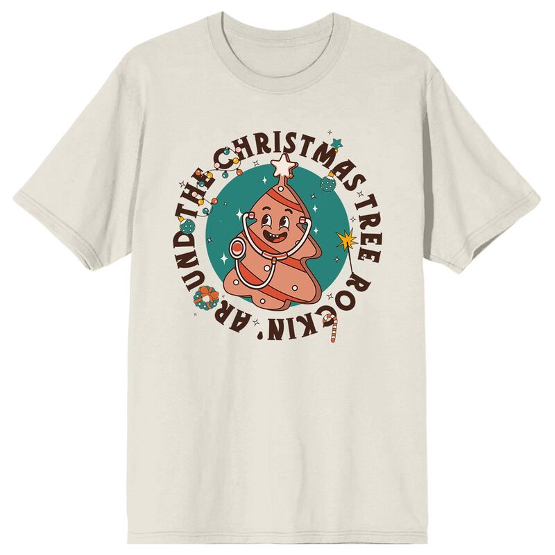 アンブランデッド レディース トップス Tシャツ グラフィック Unbranded Juniors' Rockin Around The Christmas Tree Graphic Tee Natural 6,190円