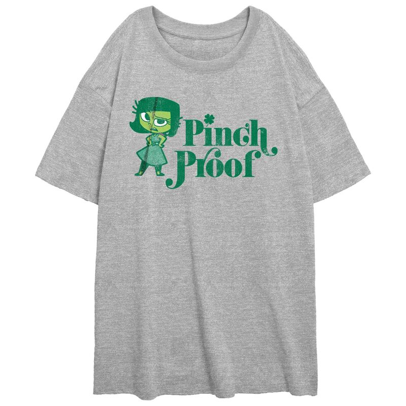 ウォルトディズニー ピクサー レディース トップス ティーシャツ グラフィック Disney / Pixar\u0027s Inside Out Disgust Pinch Proof Juniors\u0027 Oversized Graphic Tee Athletic Heather ギョリュウモドキ トップス-Tシャツ・カットソー-レディースファッション