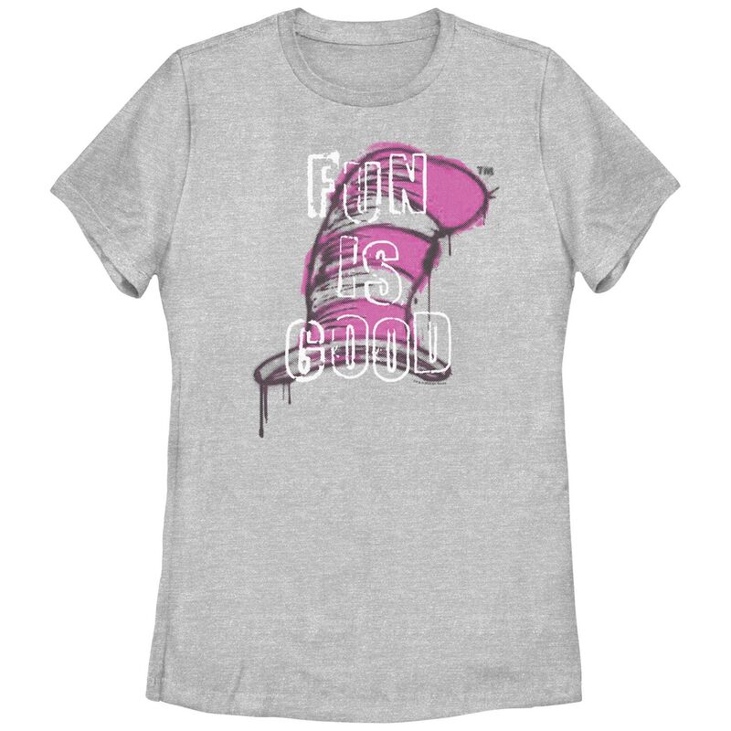 アニメキャラクター レディース トップス Tシャツ グラフィック Licensed Character Juniors' Dr. Seuss The Cat In The Hat Fun Is Good Graphic Tee Athletic Heather ヘザー