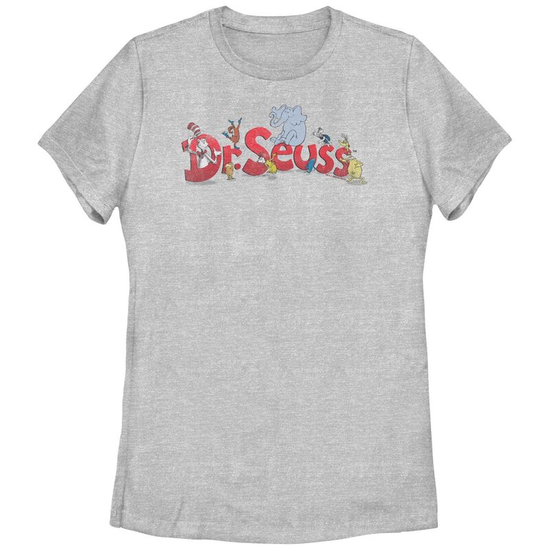 アニメキャラクター レディース トップス Tシャツ グラフィック Licensed Character Juniors' Dr. Seuss Retro Characters Graphic Tee Athletic Heather ヘザー