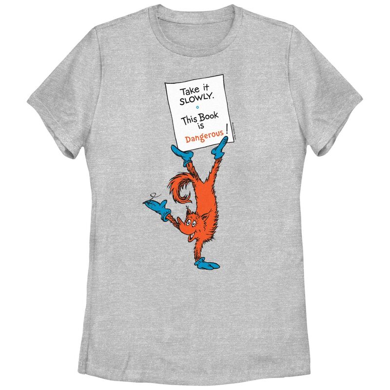アニメキャラクター レディース トップス Tシャツ グラフィック Licensed Character Juniors' Dr. Seuss Take It Slowly This Book Is Dangerous Graphic Tee Athletic Heather ヘザー 6,530円