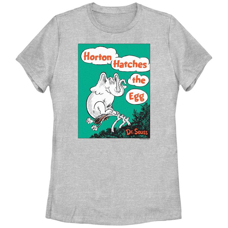 アニメキャラクター レディース トップス Tシャツ グラフィック Licensed Character Juniors' Dr. Seuss Horton Hatches Theggraphic Tee Athletic Heather ヘザー