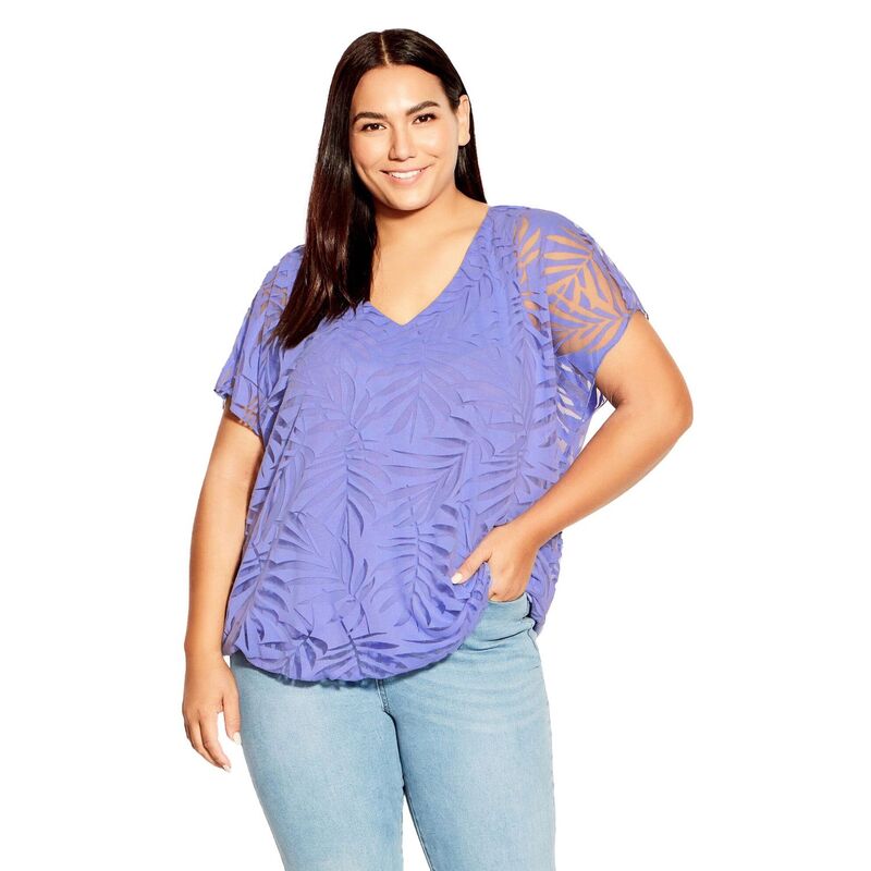 アベニュー レディース トップス シャツ Avenuelora Burnoutop Lilac ライラック|ReVida 店