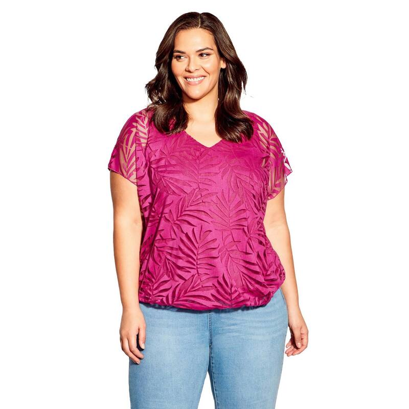アベニュー レディース トップス シャツ Avenuelora Burnoutop Magenta マゼンタ|ReVida 店
