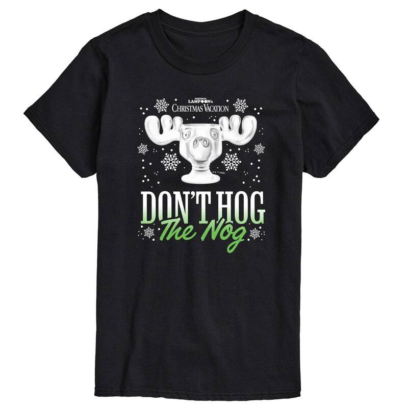 アニメキャラクター メンズ トップス Tシャツ トール グラフィック Licensed Character Big & Tall Christmas Vacation Don't Hog The Nographic Tee Black ブラック